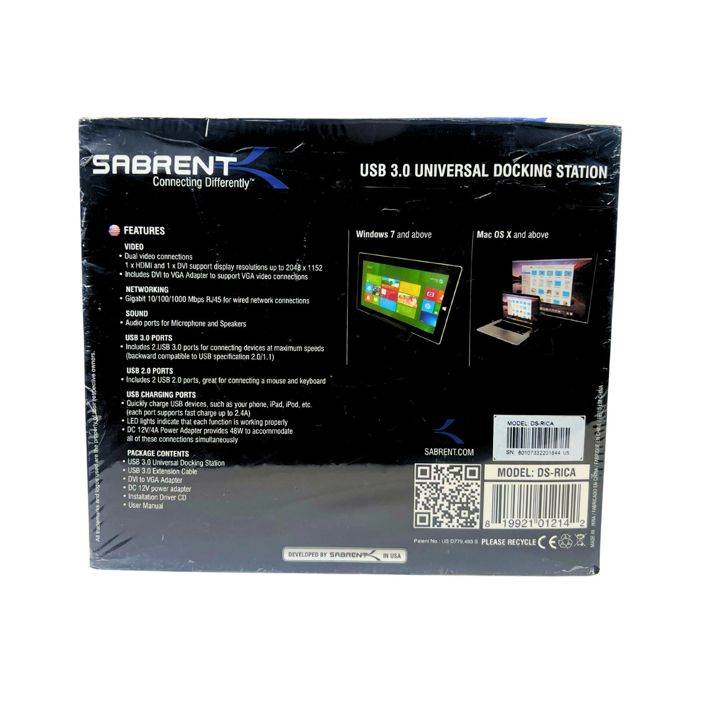 USB Docking Station with Dual HDMI & DVI, 7 USB Ports, Gigabit Ethernet, Audio & Fast Charging – Plug & Play for Laptops & PCs