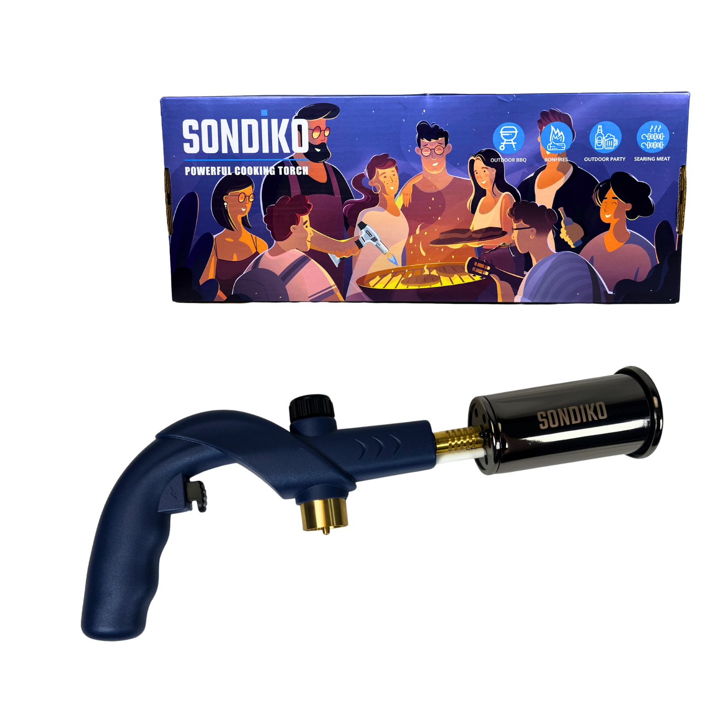 Powerful Propane Torch Head with Igniter – Adjustable Flame, High-Heat Blow Torch for Cooking