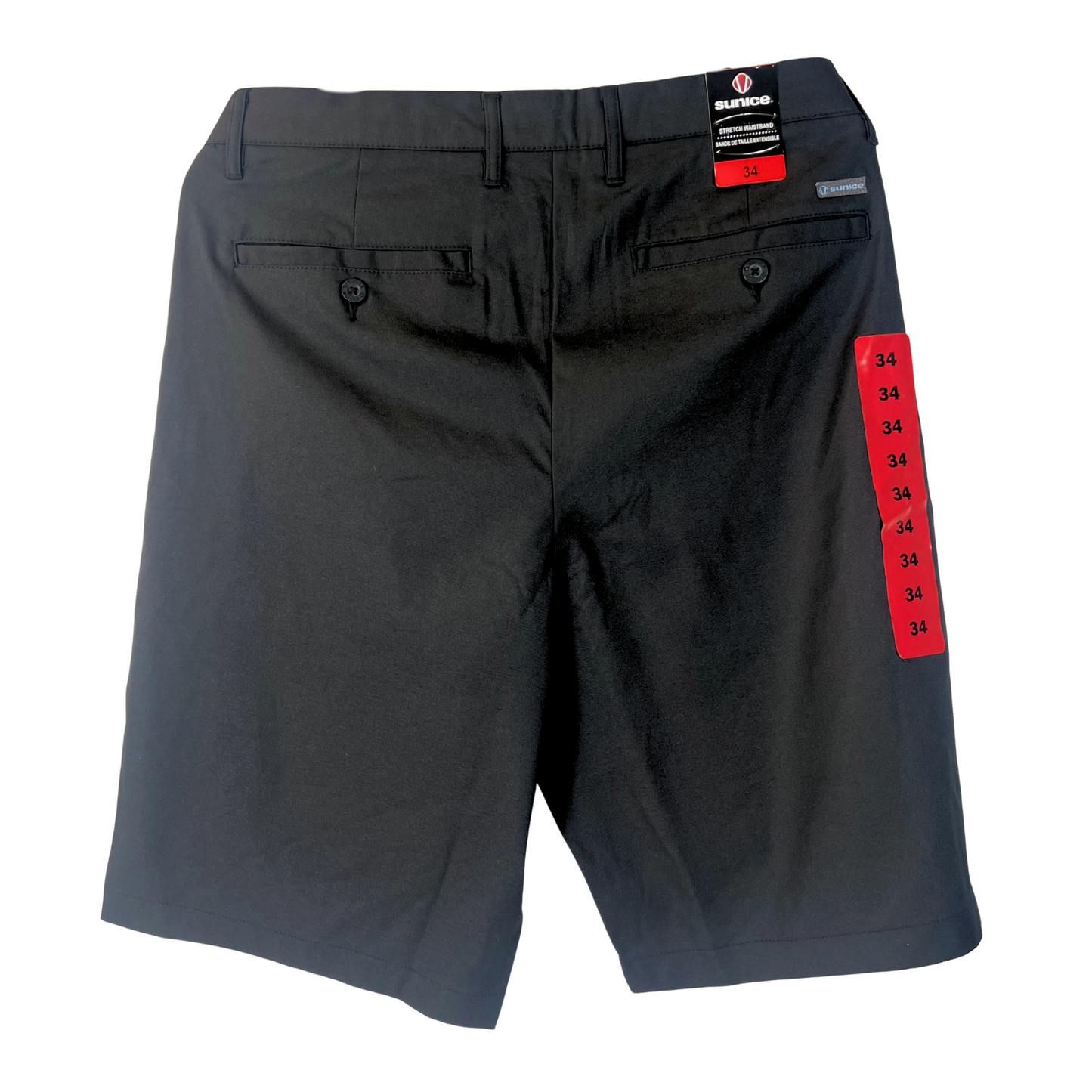 Sunice Men’s Black Golf Shorts – Size 32, Performance Stretch