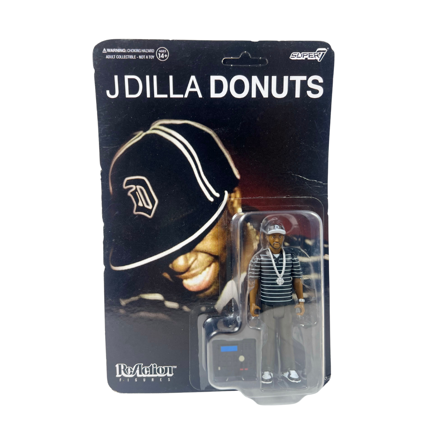 J Dilla Super7 ReAction Figure 3.75" with Accessories Hip Hop Collectible