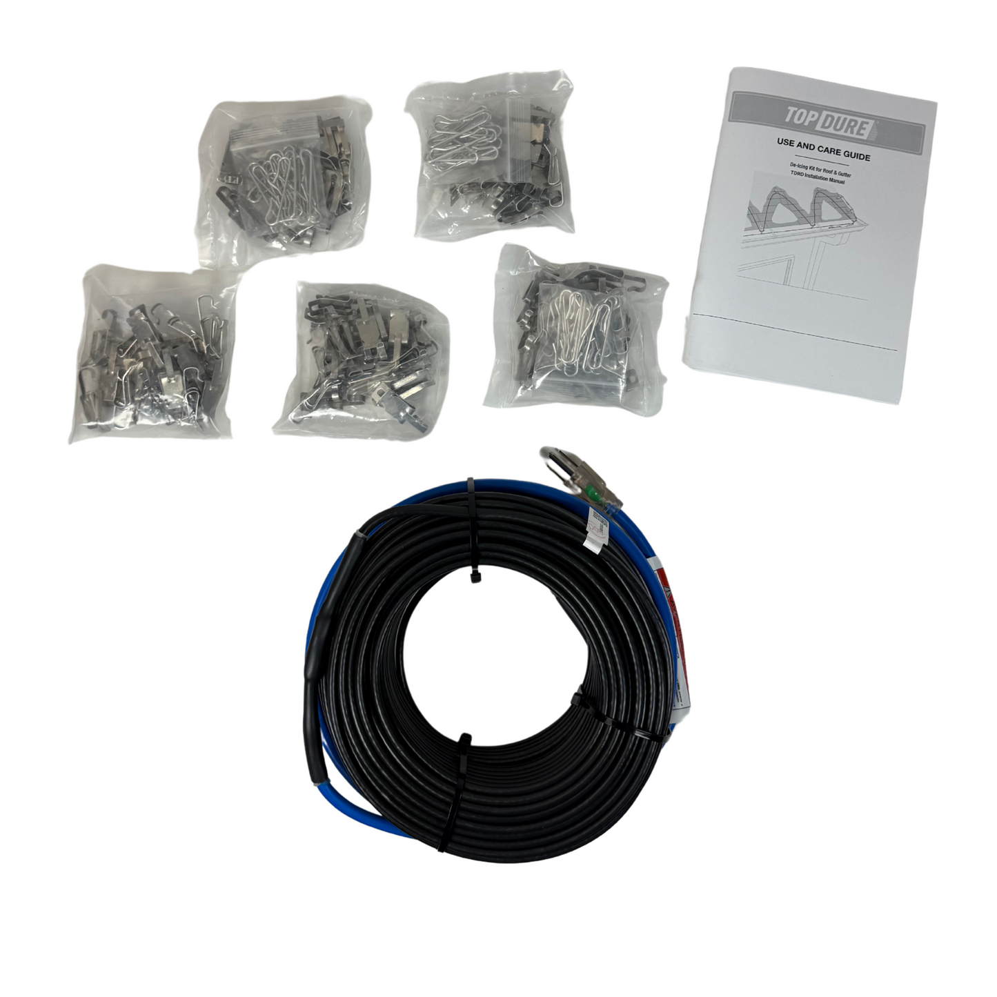 160ft Roof & Gutter Heat Cable – Ice Dam Prevention, 5W/ft, 120V, Weatherproof, CSA ETL Certified