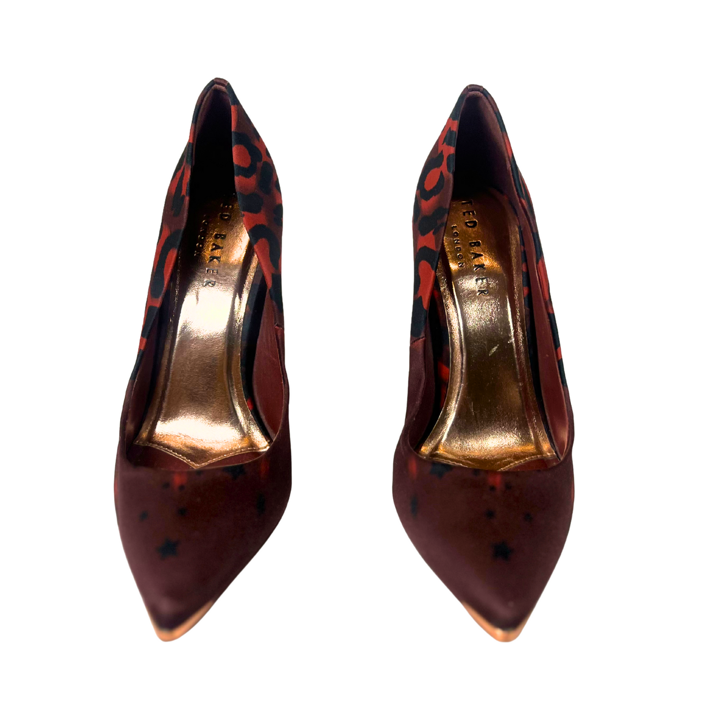 Pre-Loved Women’s Red Satin Pumps – Size 38, Pointed Toe Stiletto Heels