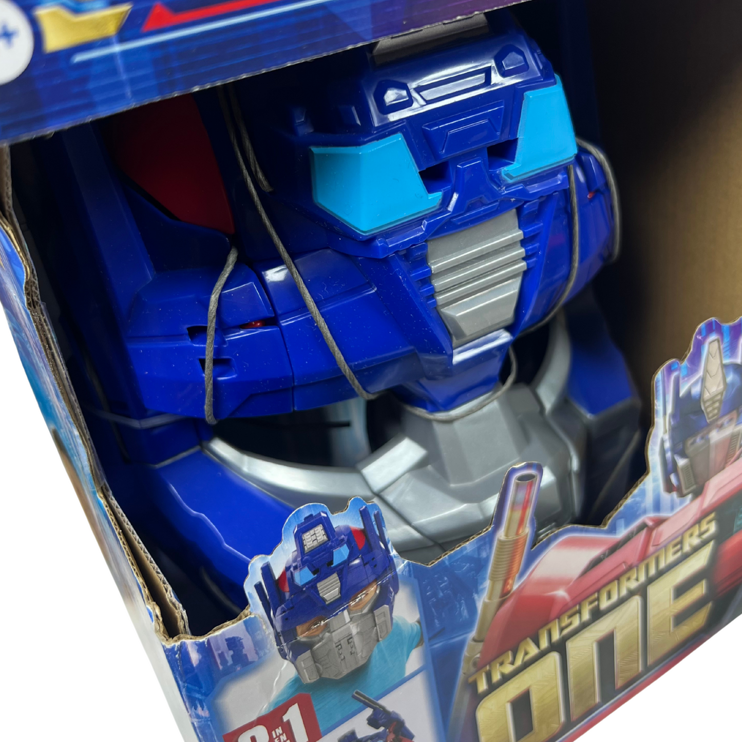 2-in-1 Robot Action Figure Converts to Wearable Mask – 9.9" Transforming Toy for Kids 6+