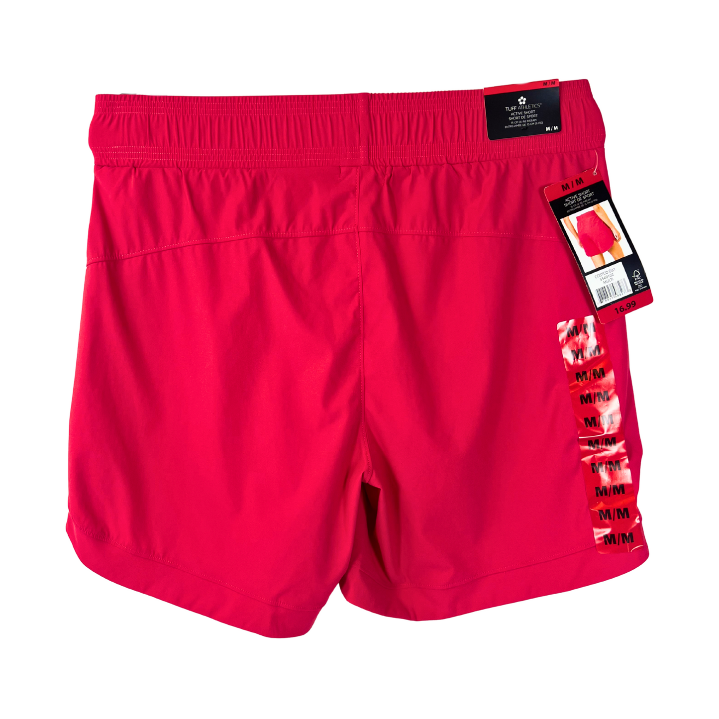 Tuff Active Pink Women's Athletic Shorts – Size M, 6" Inseam, Quick-Dry