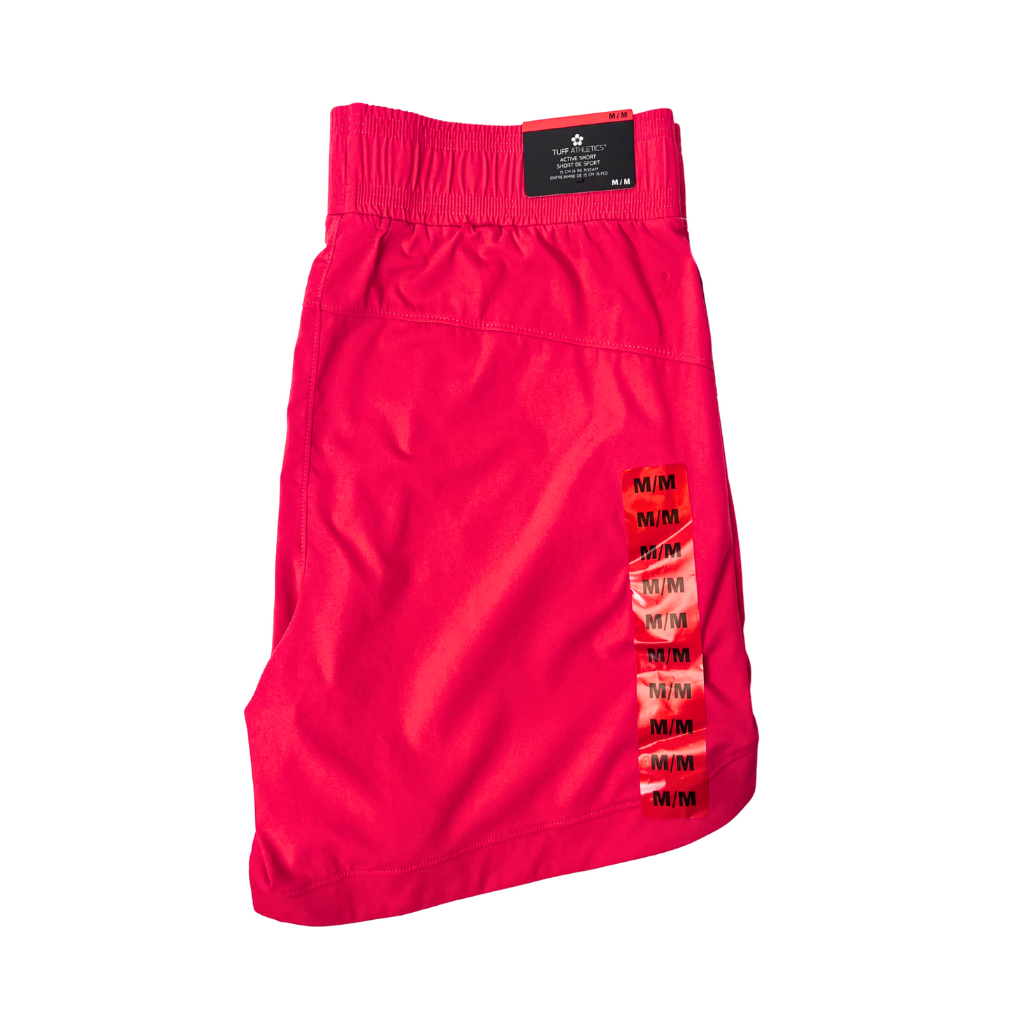 Tuff Active Pink Women's Athletic Shorts – Size M, 6" Inseam, Quick-Dry