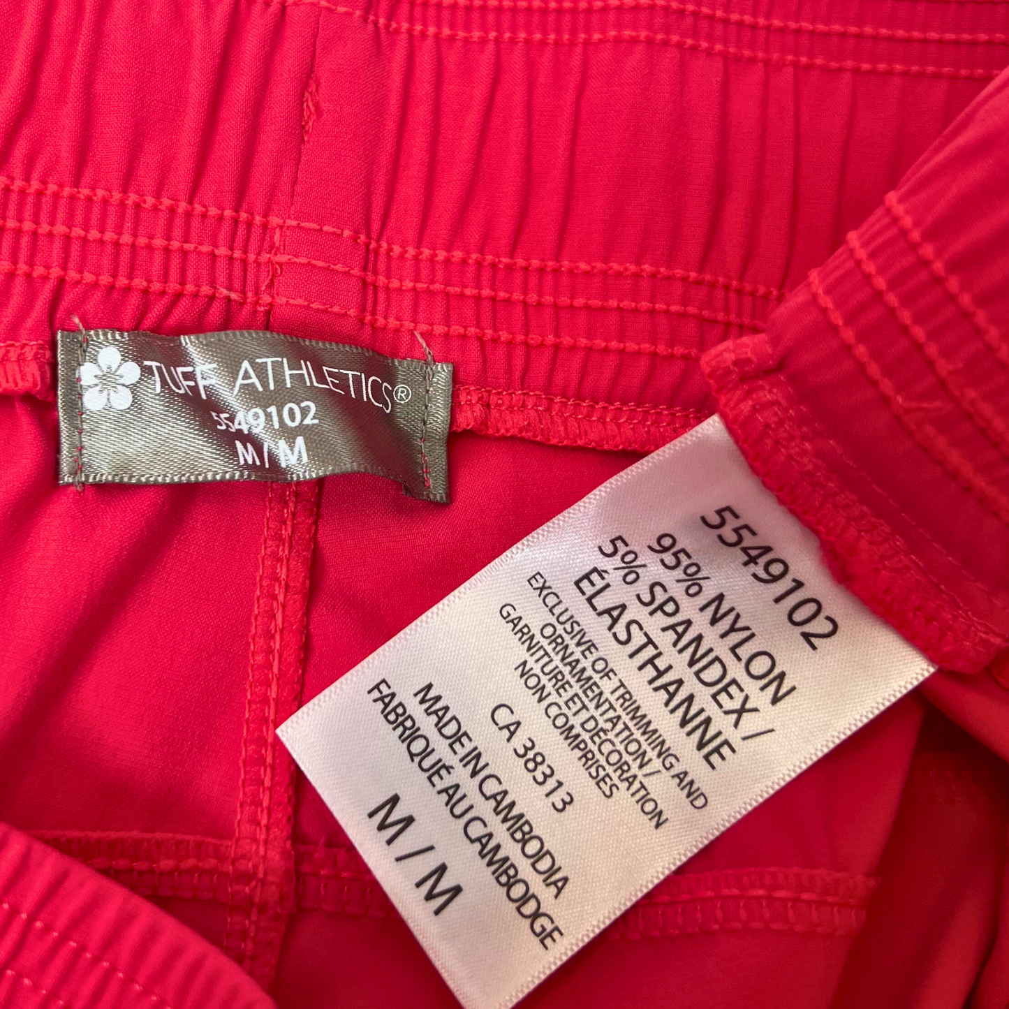 Tuff Active Pink Women's Athletic Shorts – Size M, 6" Inseam, Quick-Dry