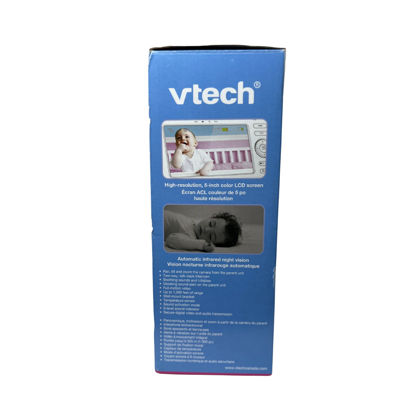 VTech Digital Video Baby Monitor | 5" LCD with Pan Tilt Camera, Night Vision, Temperature Sensor
