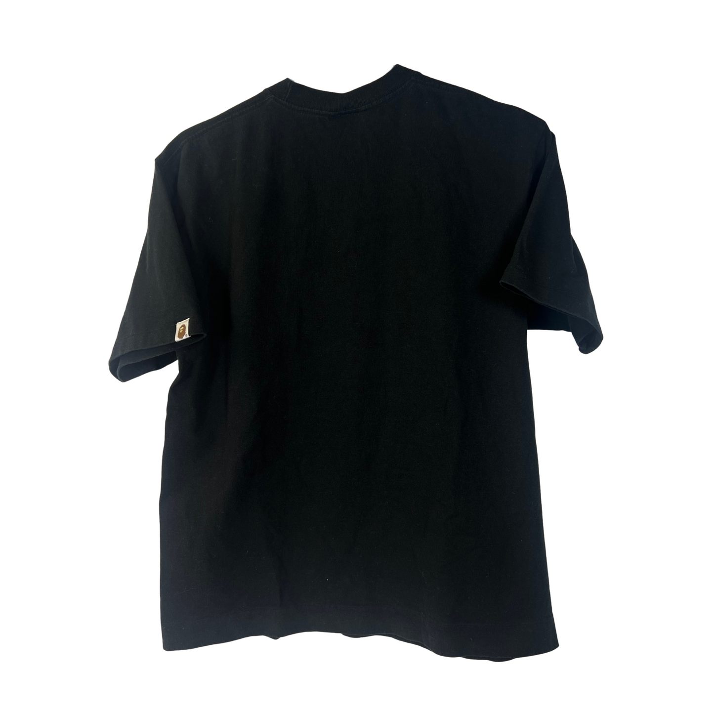 Vintage ABC Camo Graphic Tee – Black/Blue, Made in Japan, 100% Cotton