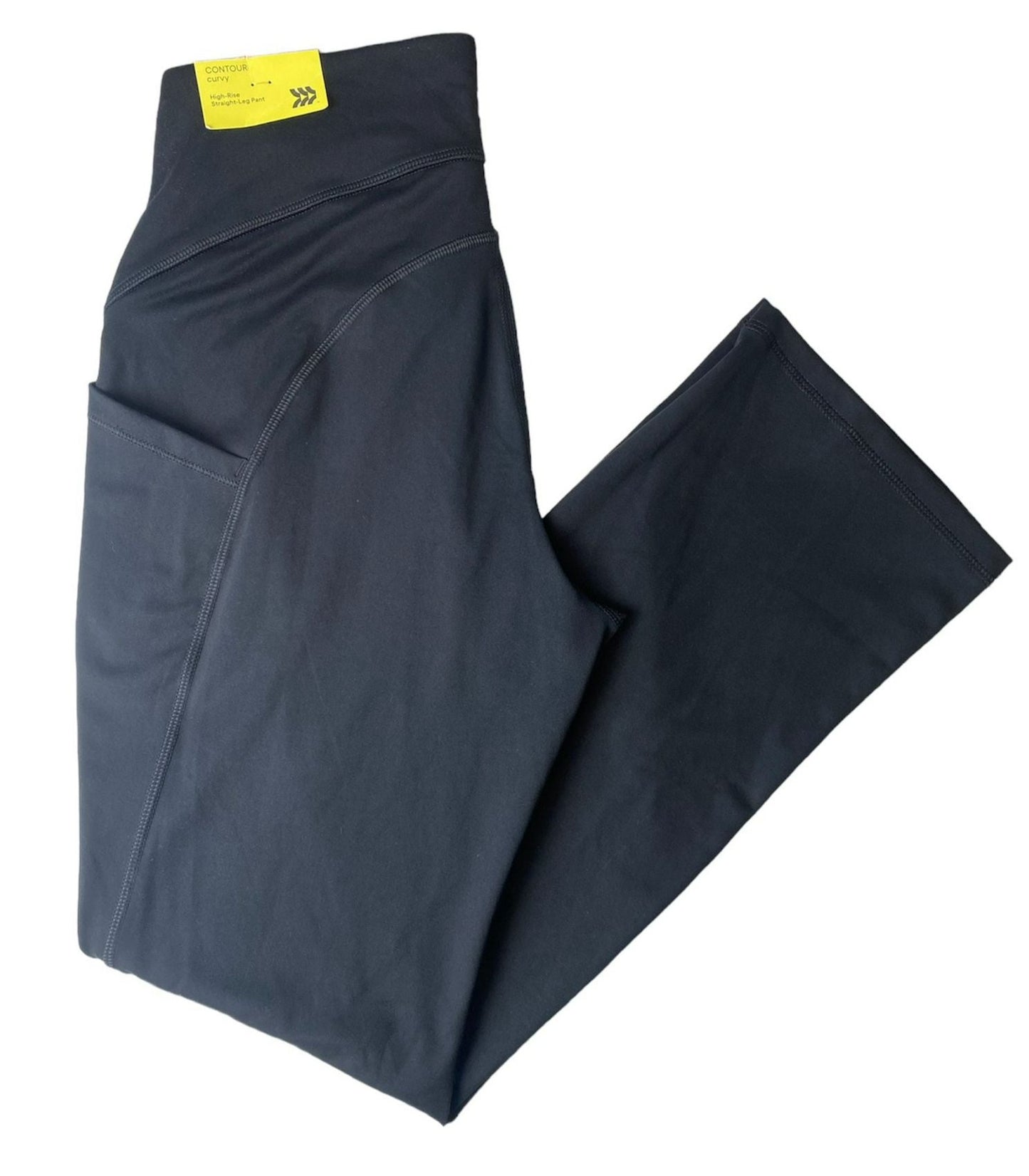 Women's Black High-Rise Straight Leg Pant - XS