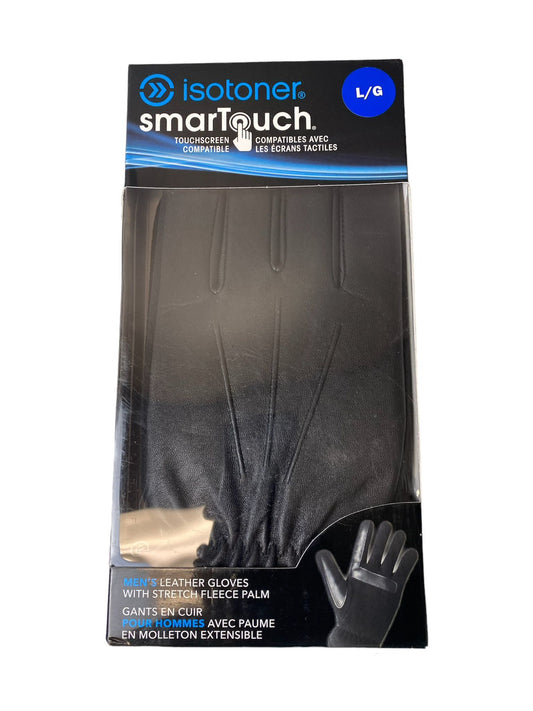 Insulated Faux Leather Smartouch Gloves - L
