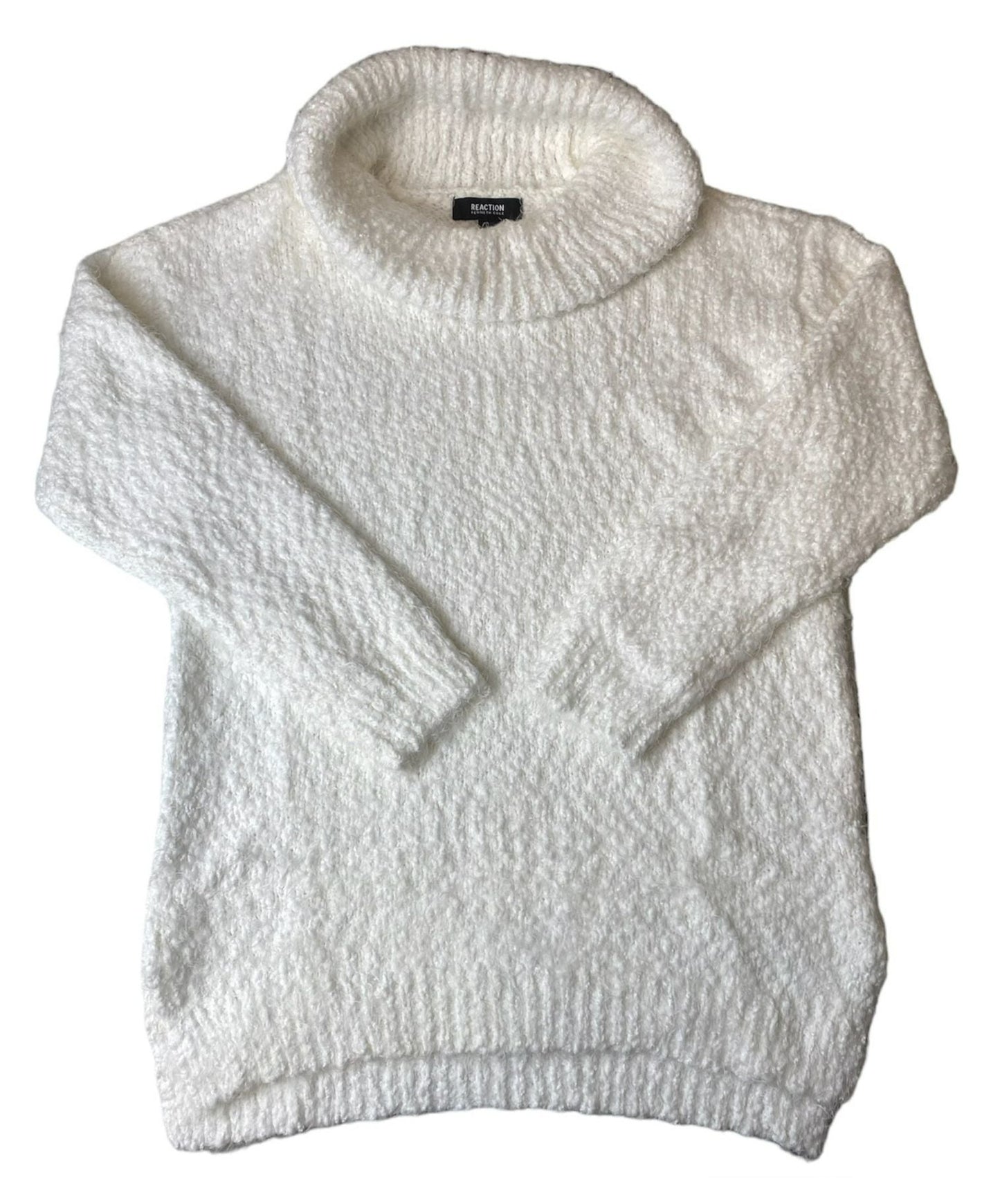 Women's White Cowl Neck Tunic - S