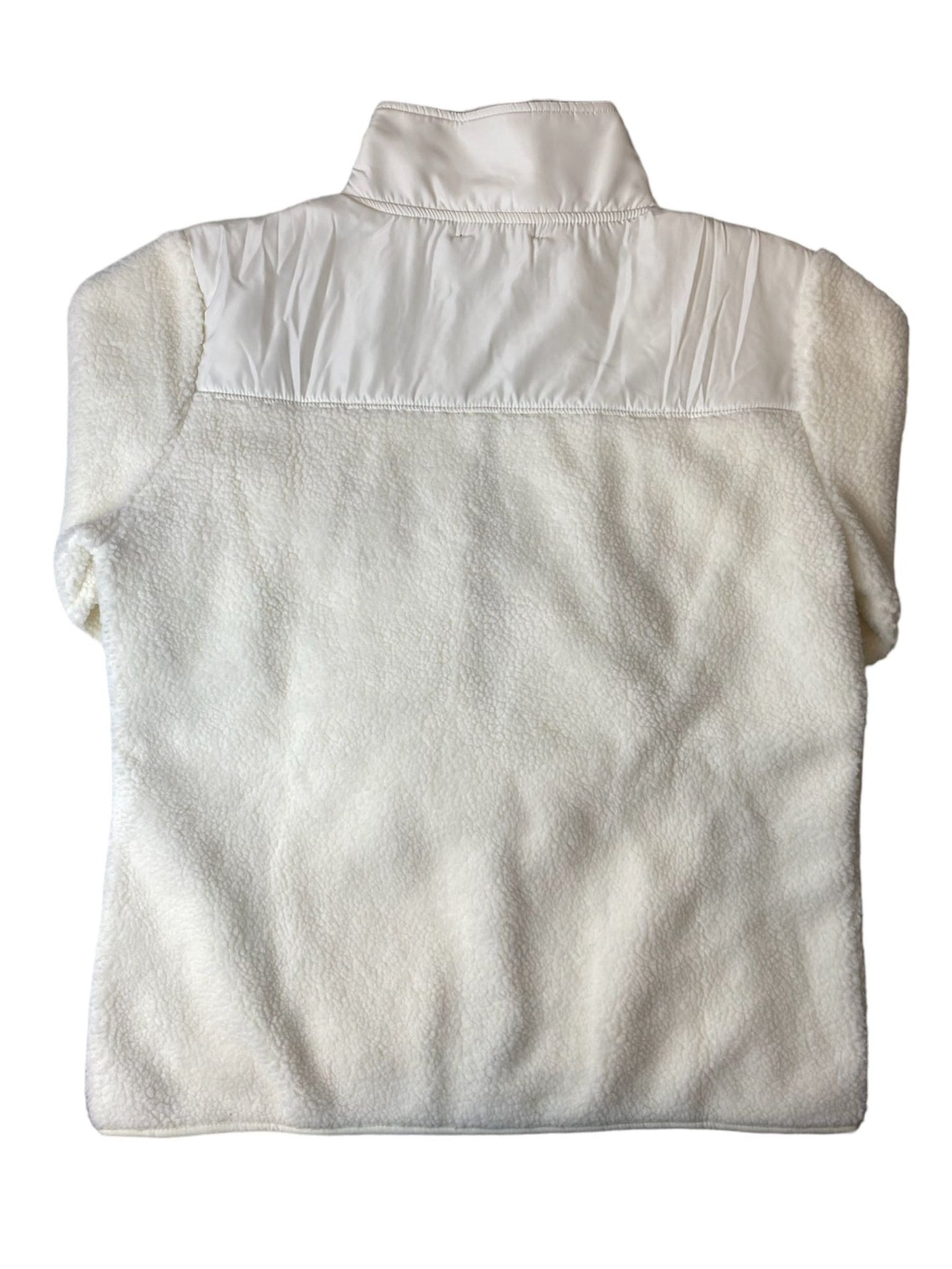 Women's White Sherpa Full-Zip Jacket