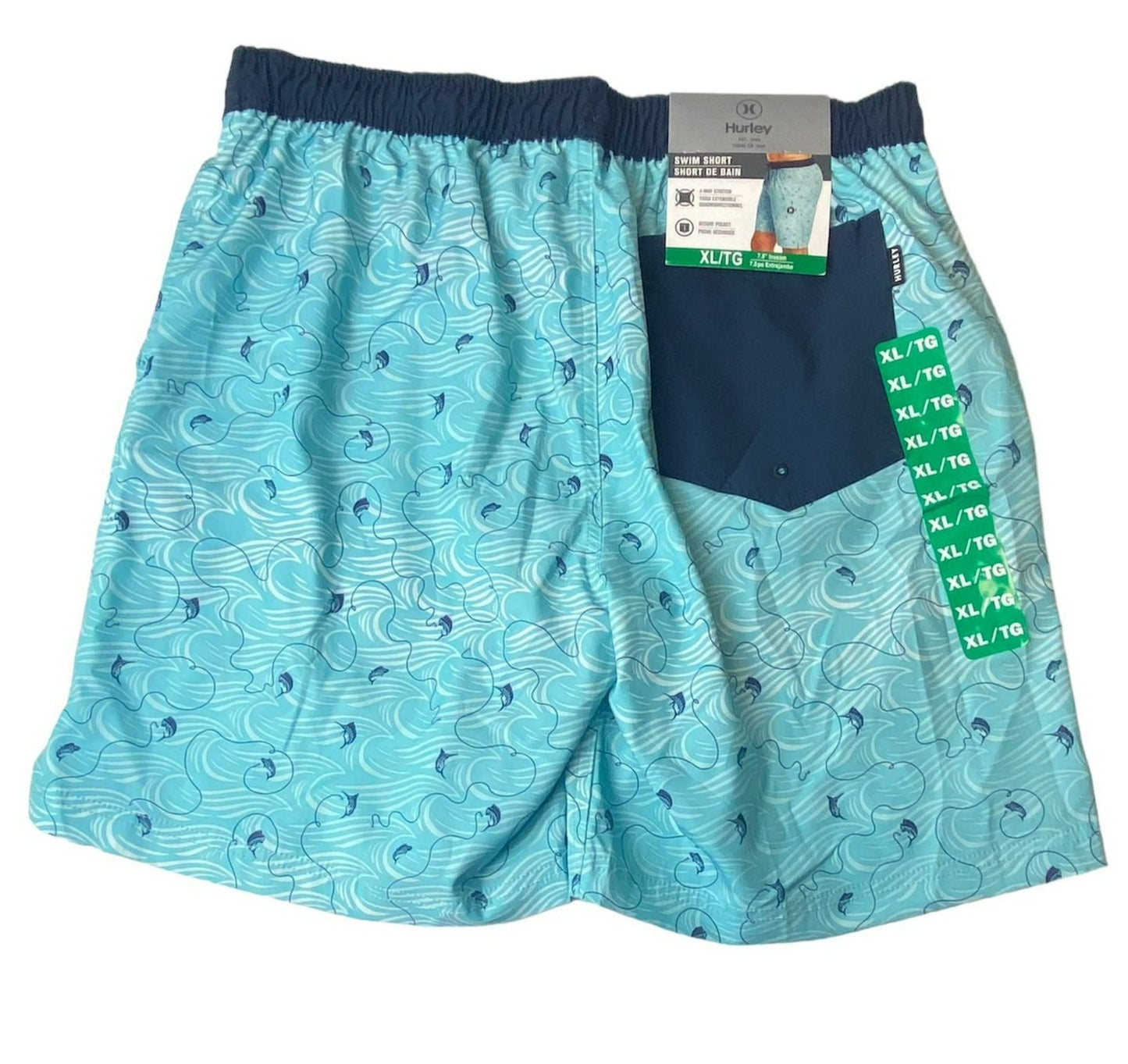 Men's Blue Wave Swim Shorts - XL