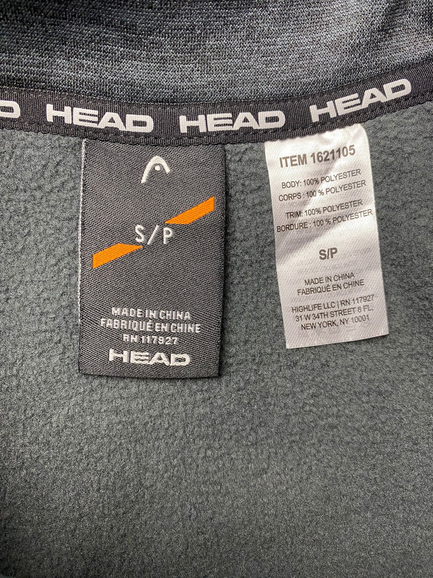 Men's Grey Long Sleeve 1/4 zip Sweater - S