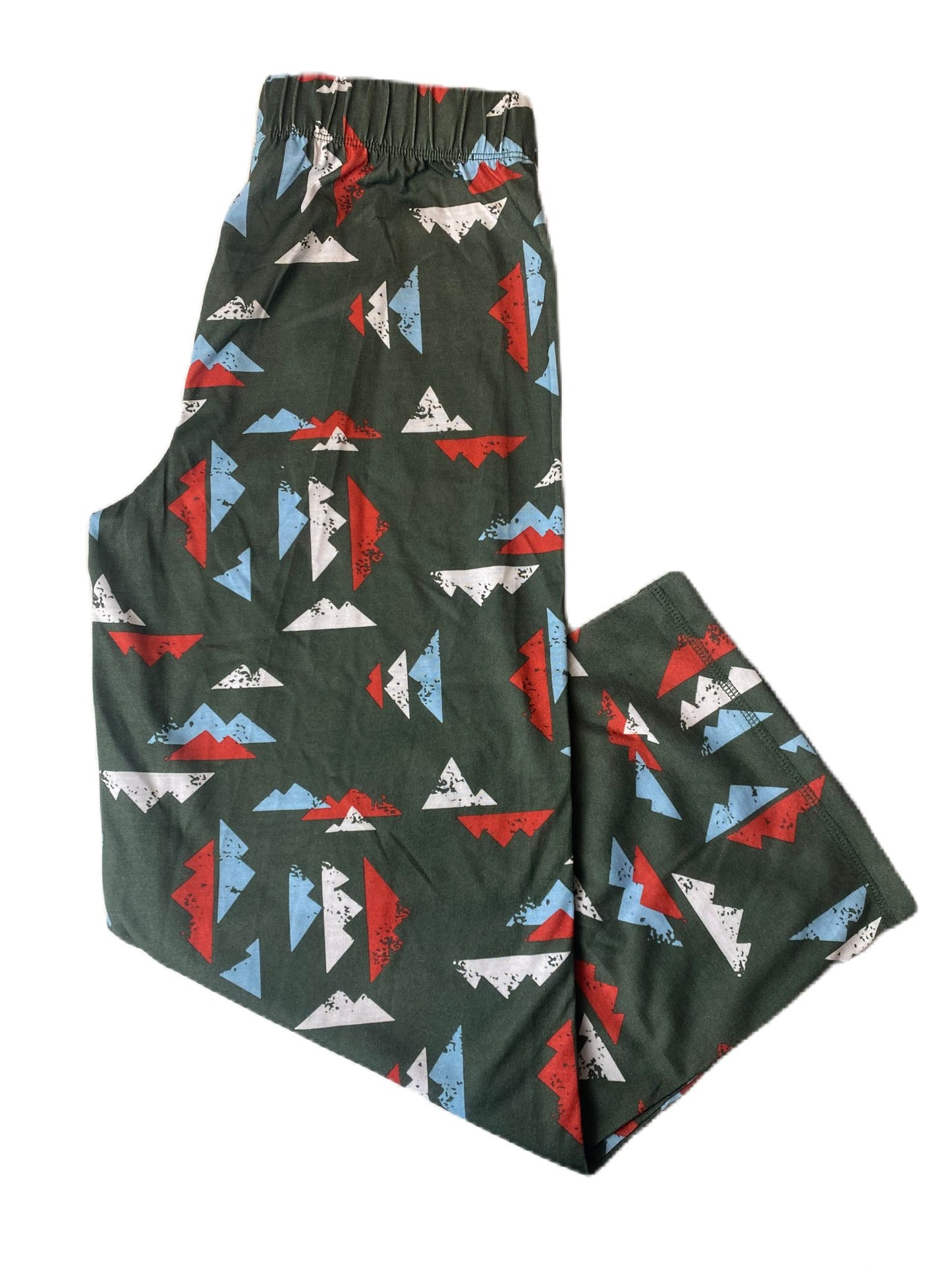 Boys Dark Green Pajama Pants - L (10/12)