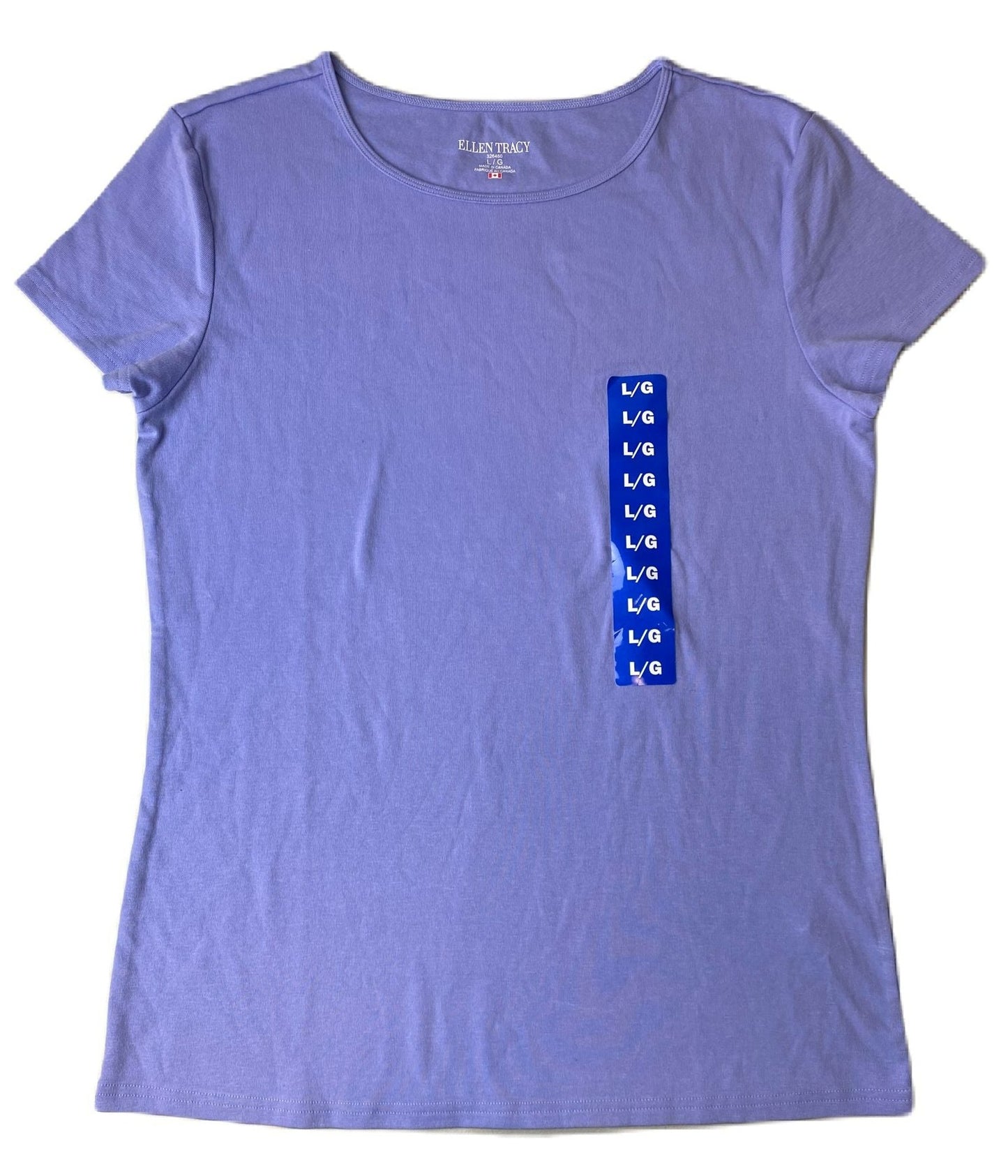 Women's Purple Scoop Neck Short Sleeve T-Shirt - L
