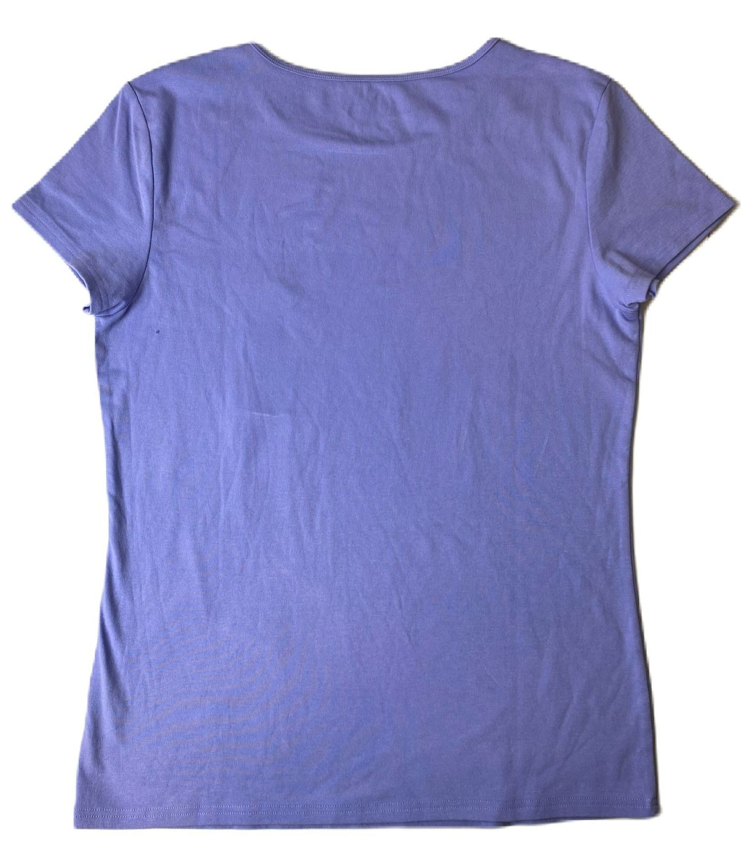 Women's Purple Scoop Neck Short Sleeve T-Shirt - L