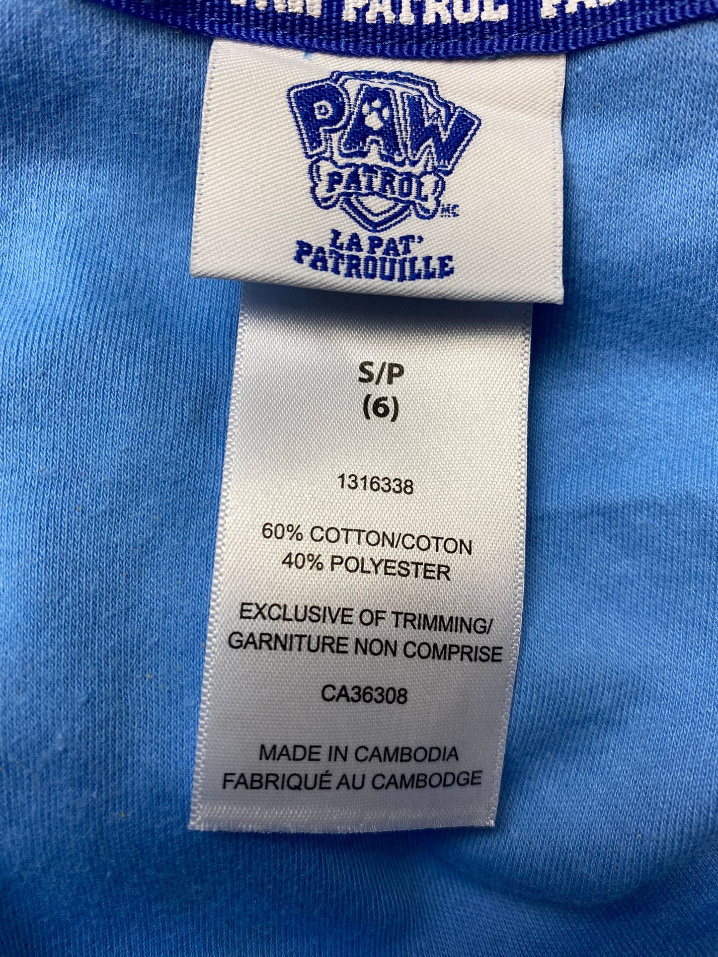 Boys Blue Character 2-Piece Pajama Set - S (6)