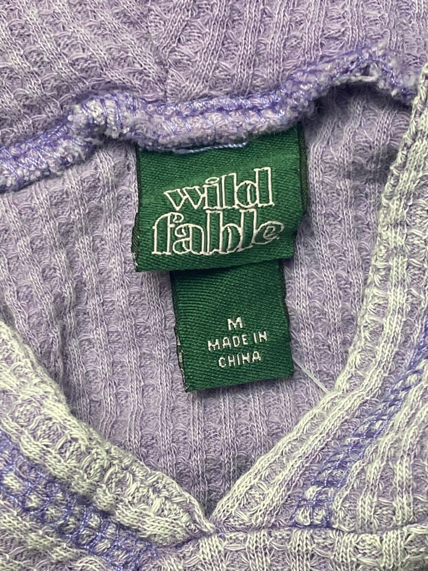 Women's Purple Wash Cropped Long Sleeve Hooded Shirt