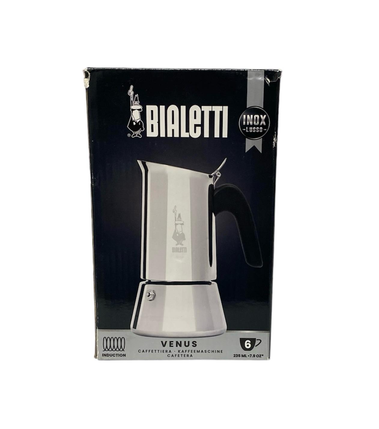 Venus Stainless Steel Stovetop Espresso coffee Maker – Medium (6-Cup)