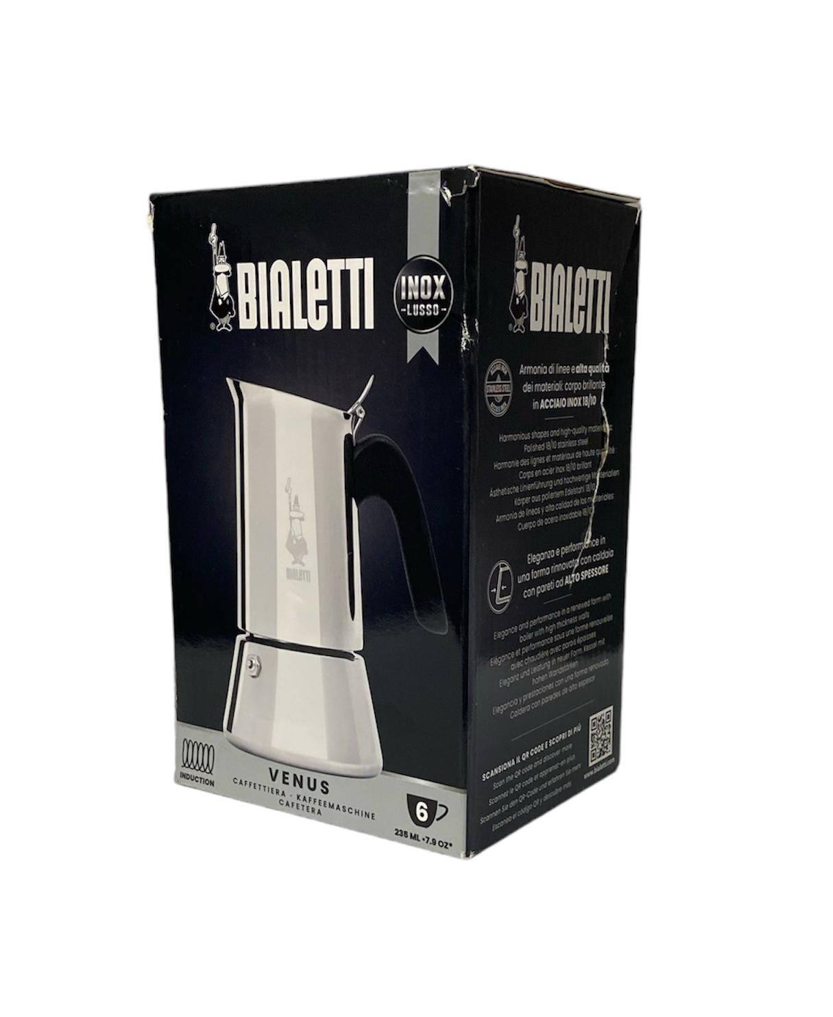 Venus Stainless Steel Stovetop Espresso coffee Maker – Medium (6-Cup)