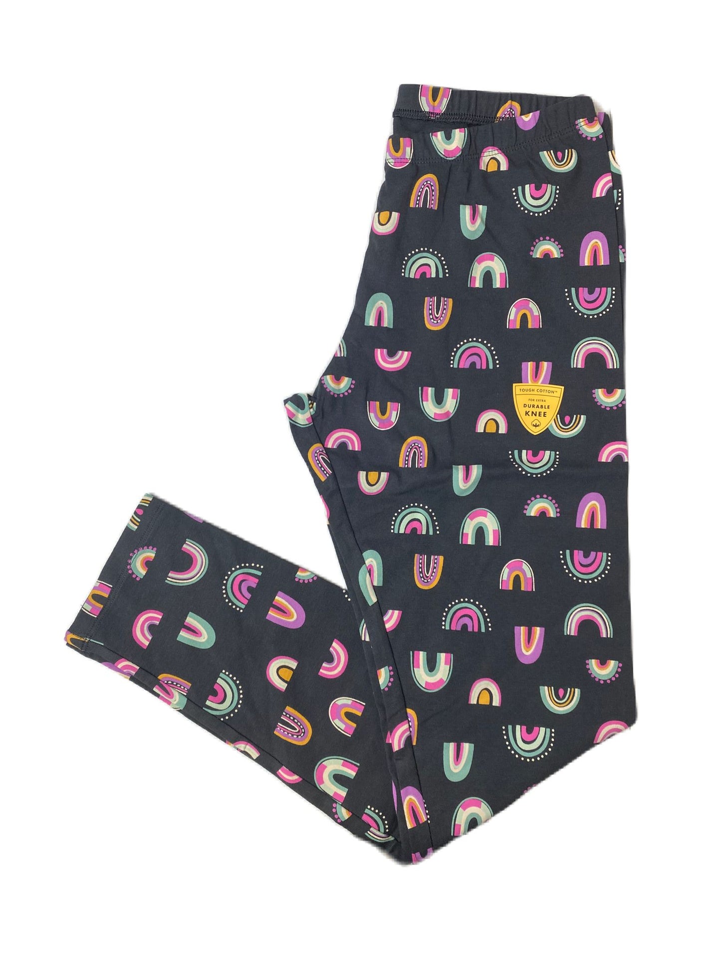 Girls Black Rainbow Leggings - XXL (18)