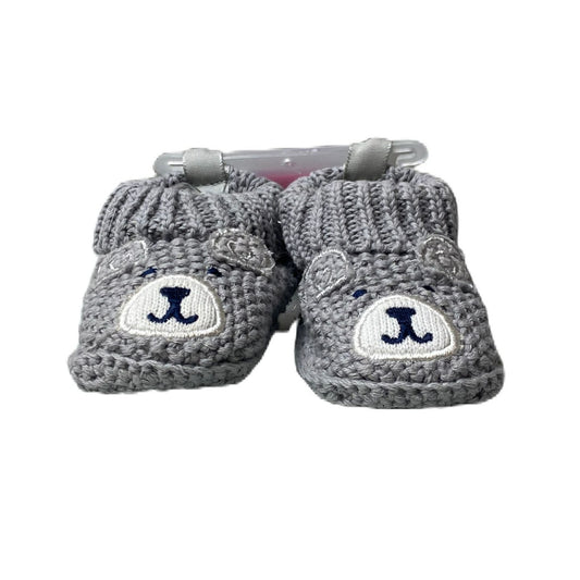 Unisex Baby Bear Knitted Shoes - NB