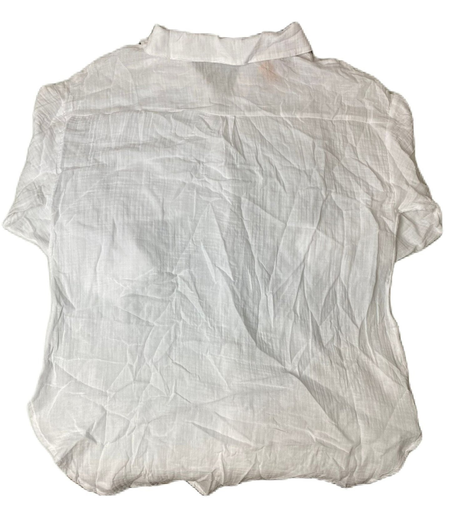 Women's White Sheer Long Sleeve Light Weight Shirt - L