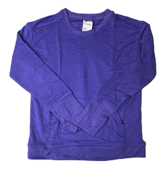 Girls Dark Purple Super Soft Pullover Thumbhole Shirt - S (6/6x)