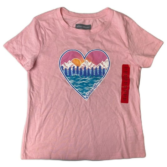 EB Girls Pink Heart T-Shirt - M (7/8)