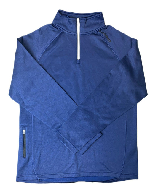 Men's Dark Blue 1/4 Zip Active Sweater - M