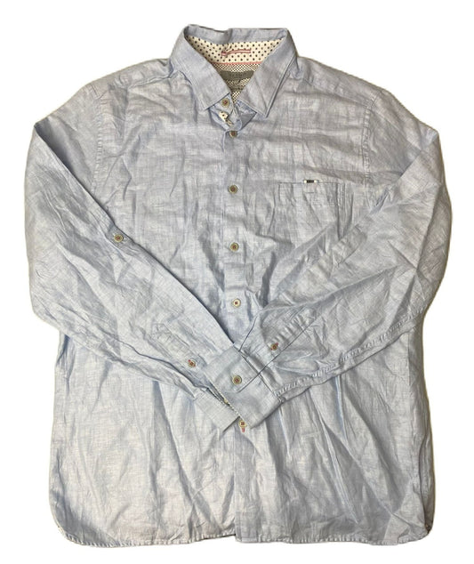 Men's Light Blue Button Up Dress Shirt - 6