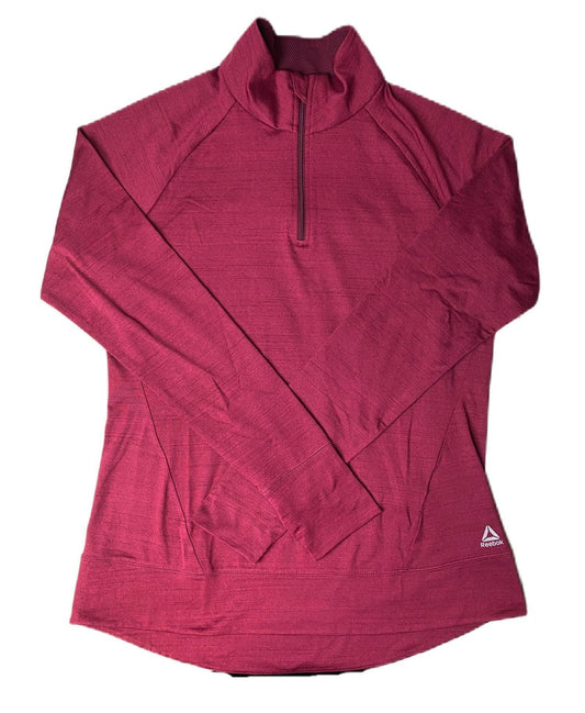 Women's Red 1/4 Zip Sport Sweater - L
