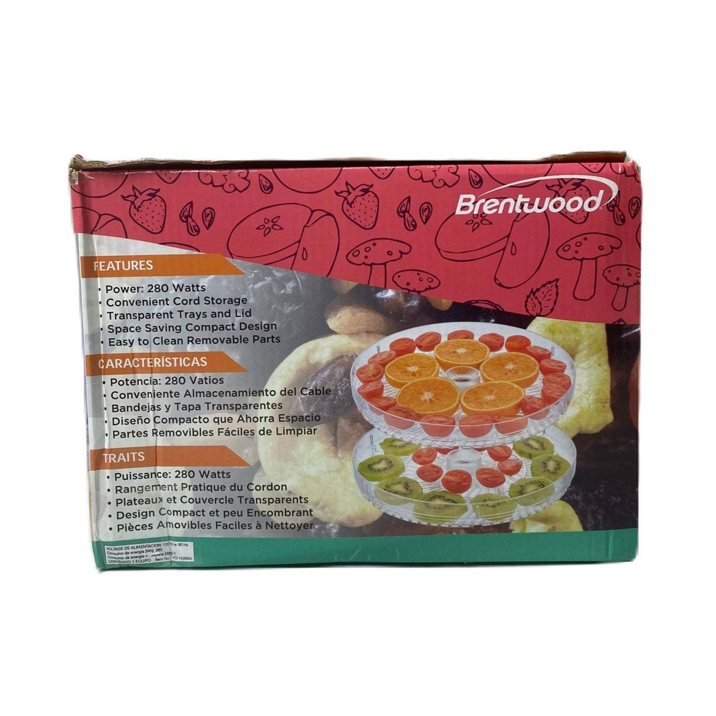 Brentwood 5-Tray Food Dehydrator