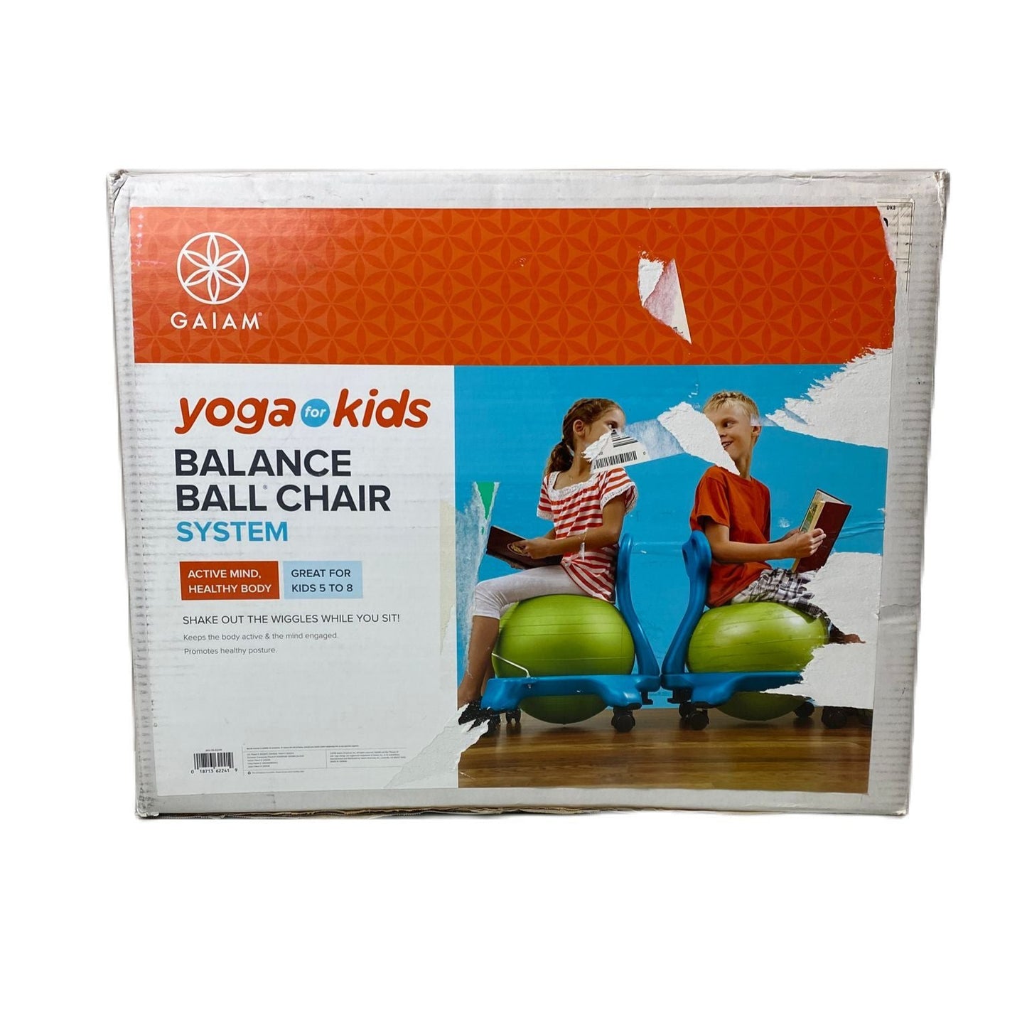 Gaiam Blue & Green Kids Classic Balance Ball Chair