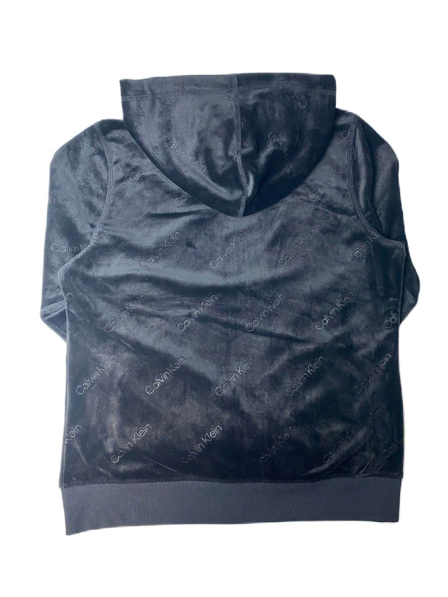 CK Women's Black Full Zip Sweater - M