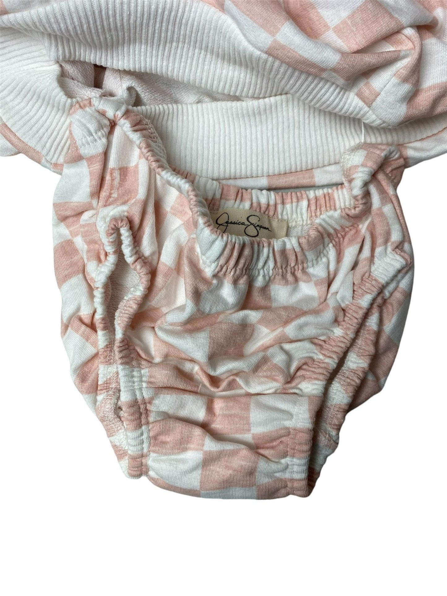 JS Baby Girls Pink Dress W/ Diaper Cover Set - 12M