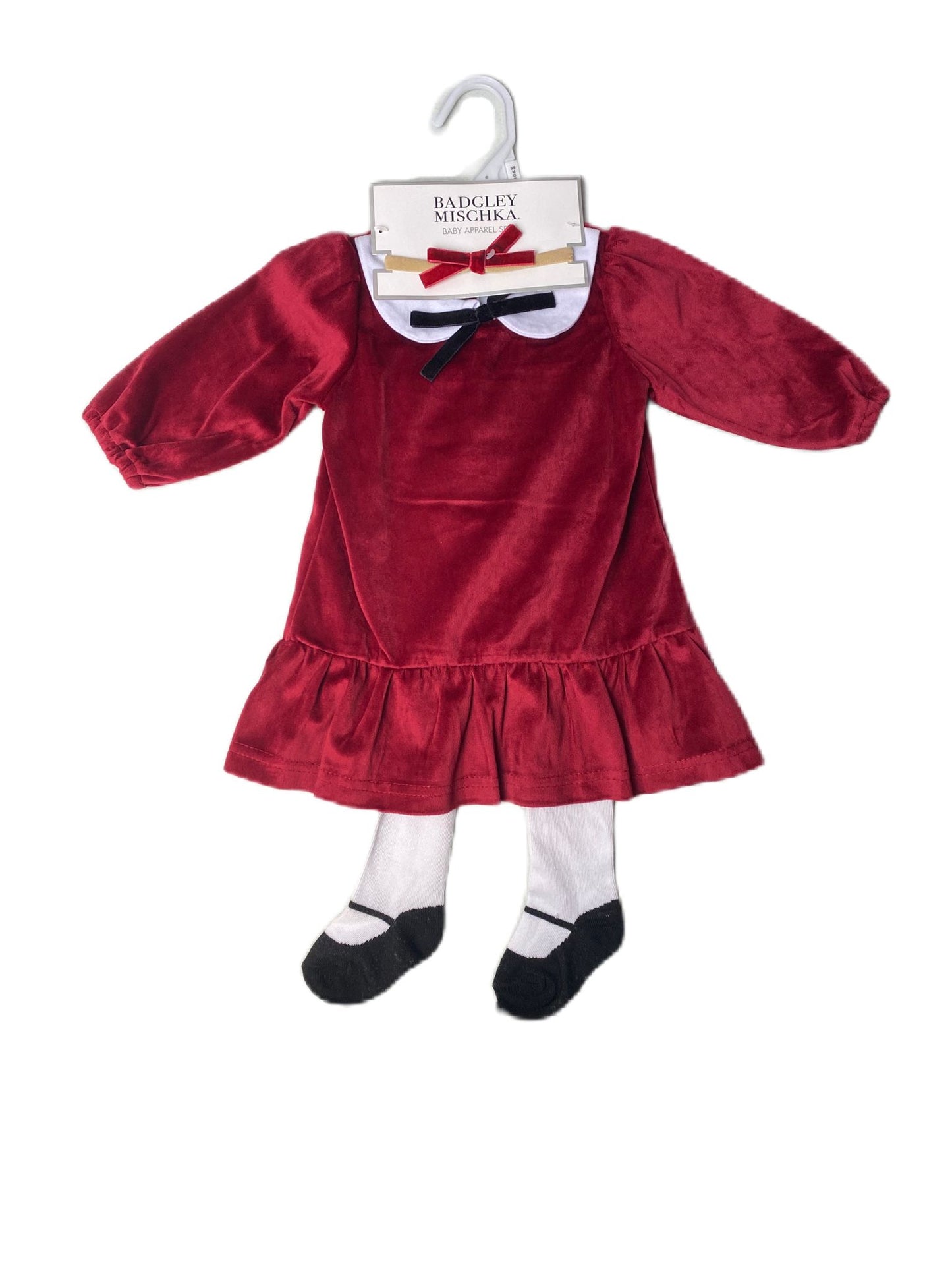 Baby Girls Red Long Sleeve 2-Piece Set - 3-6M