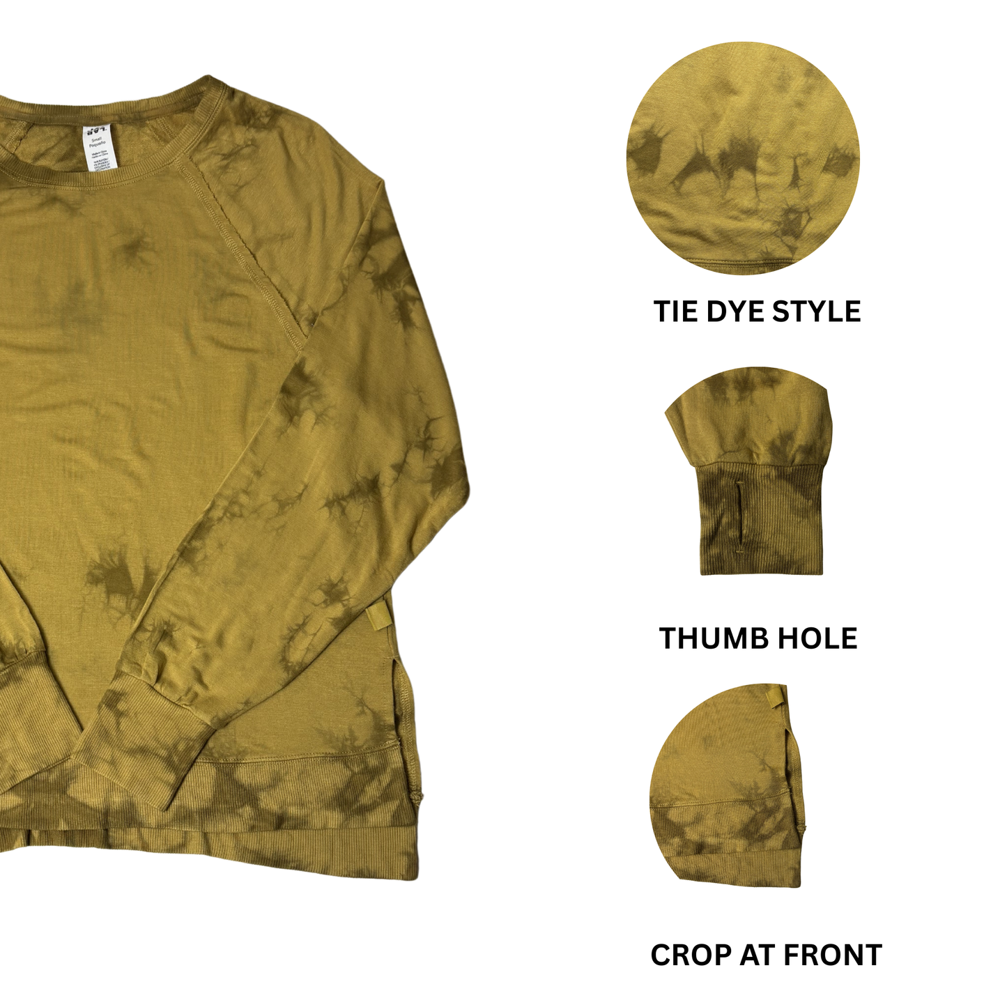 Women's Gilded Long Sleeve Overdye High-Low Shirt