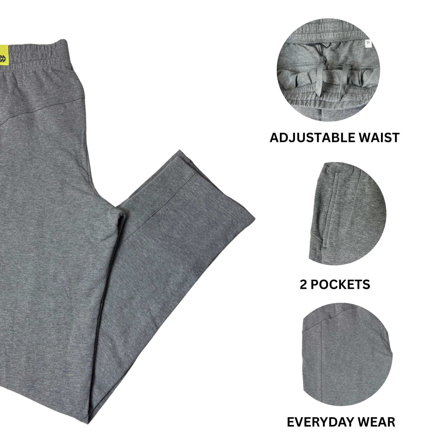 Women's Gray Stretch French Terry Pants