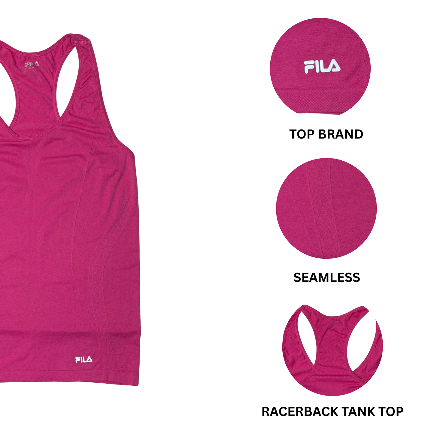 Women's Pink Sleeveless Active Top – Size Large, Lightweight Nylon Tank