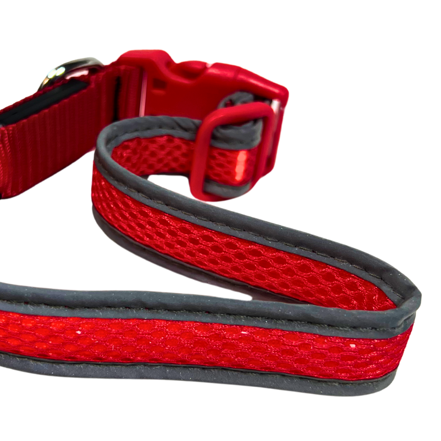 Rechargeable LED Dog Collar – High Visibility & Adjustable (Red, Medium, 1.0" Width, 13.0"-19.7" Neck)