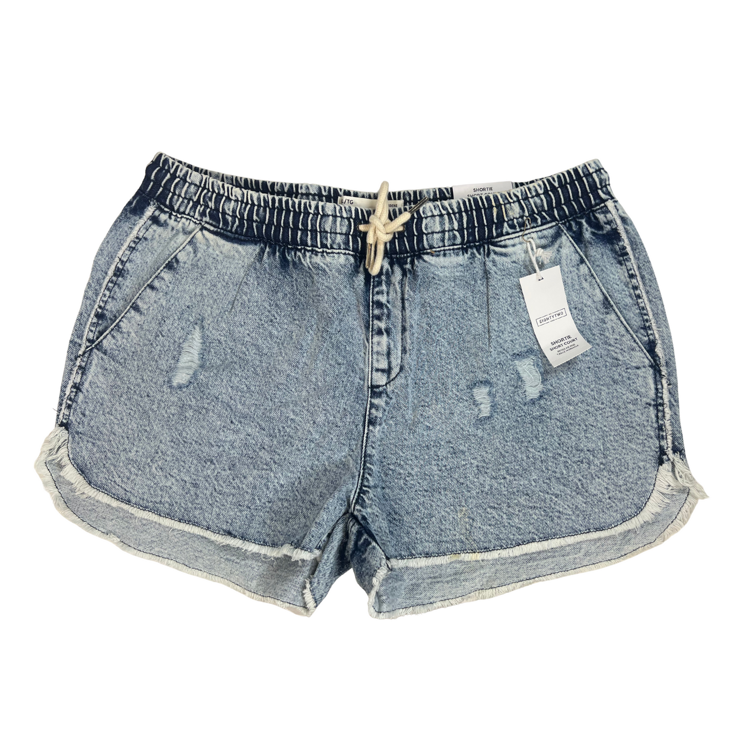Women’s Denim Shortie Shorts Regular Rise Blue Size XL
