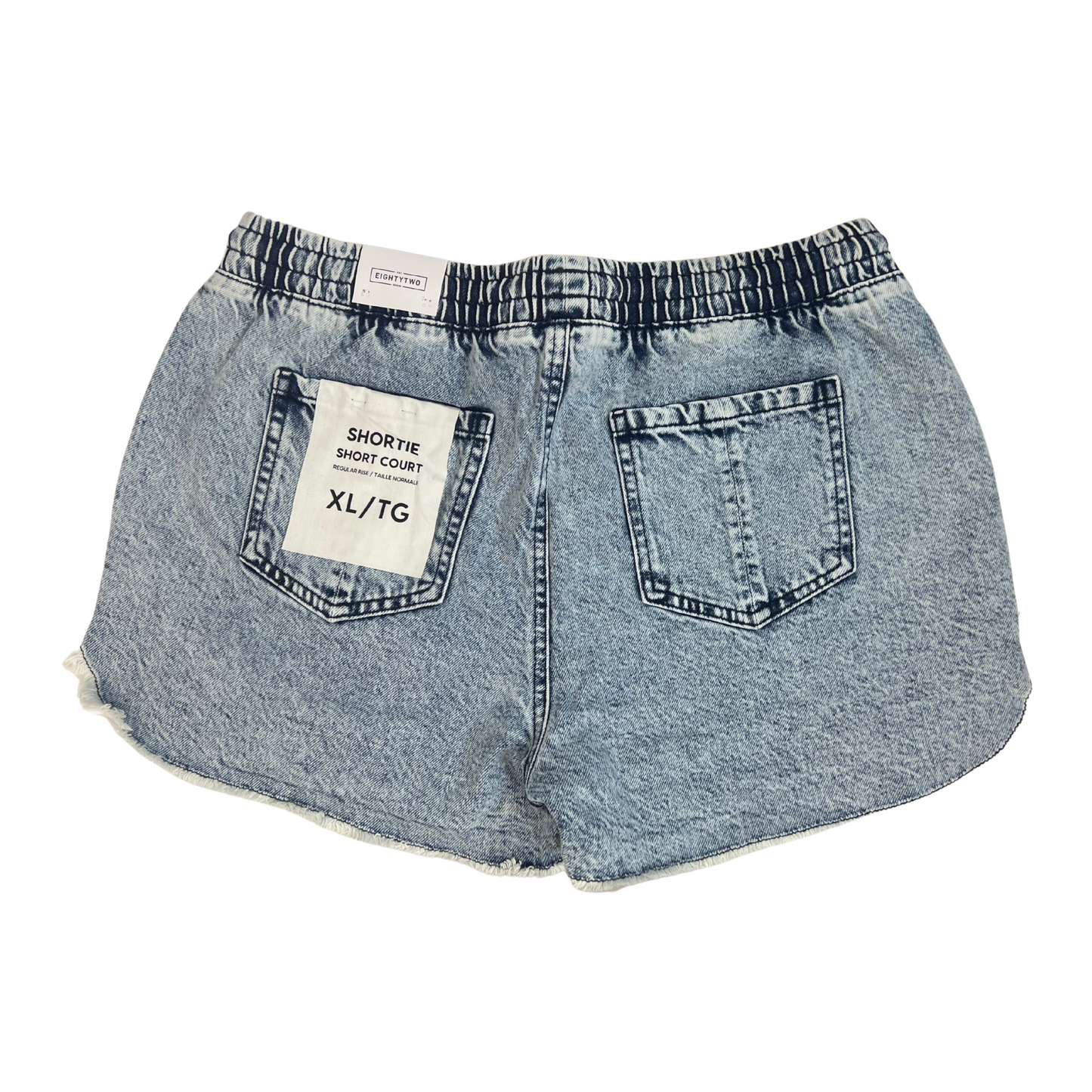 Women’s Denim Shortie Shorts Regular Rise Blue Size XL
