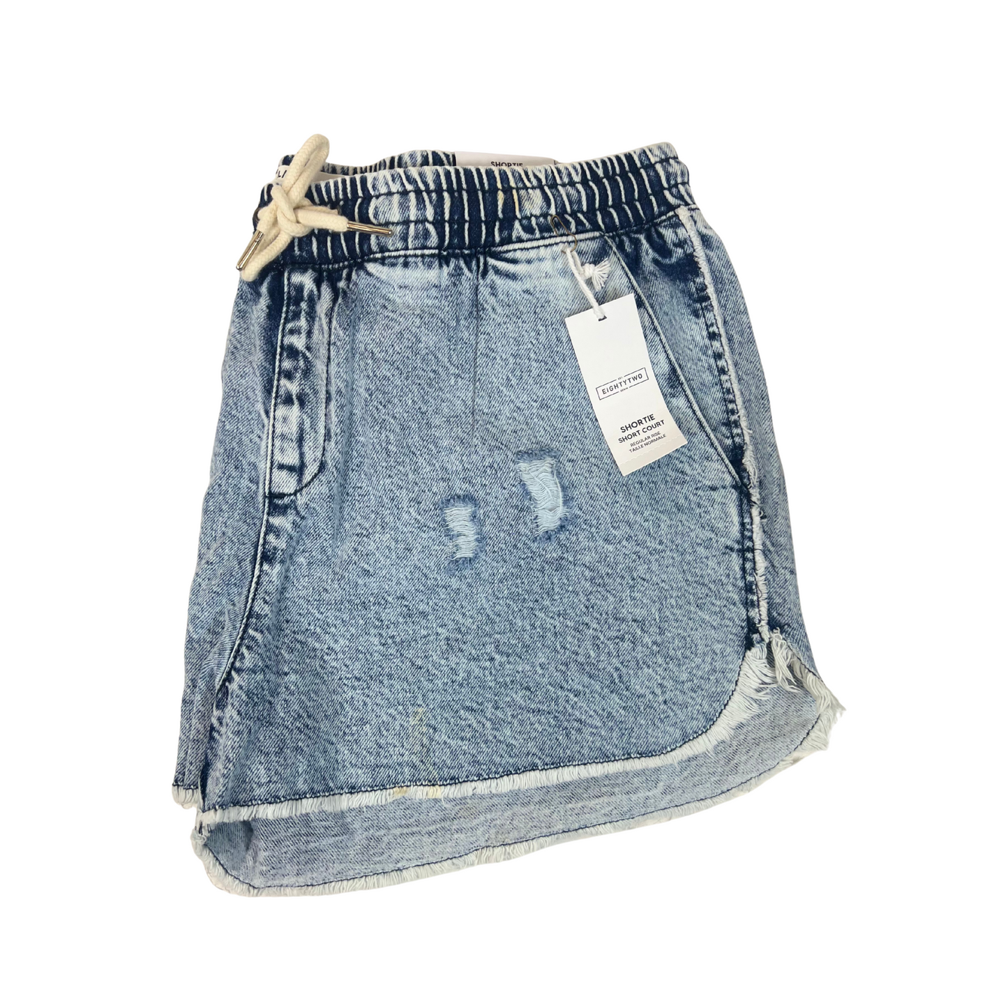 Women’s Denim Shortie Shorts Regular Rise Blue Size XL