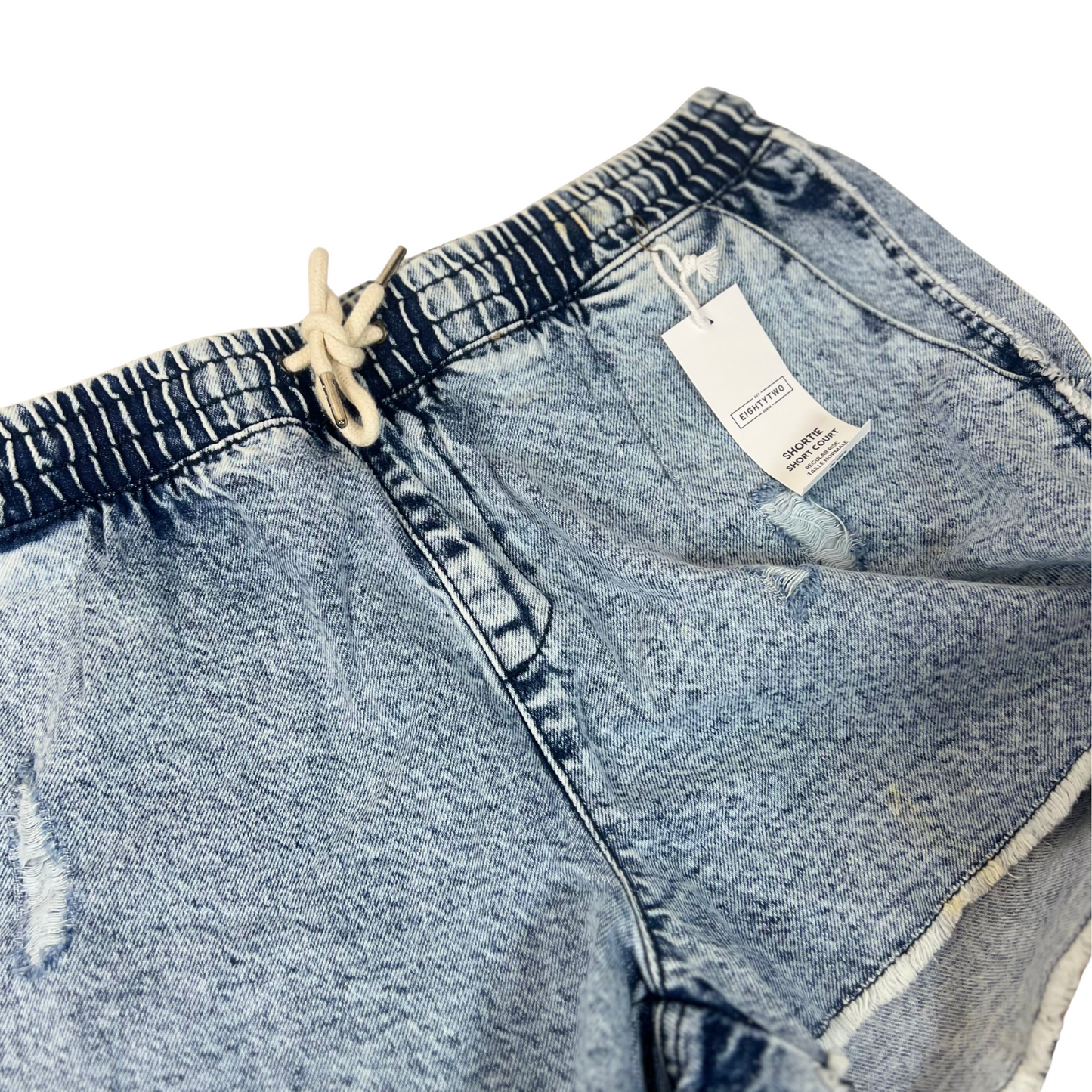 Women’s Denim Shortie Shorts Regular Rise Blue Size XL