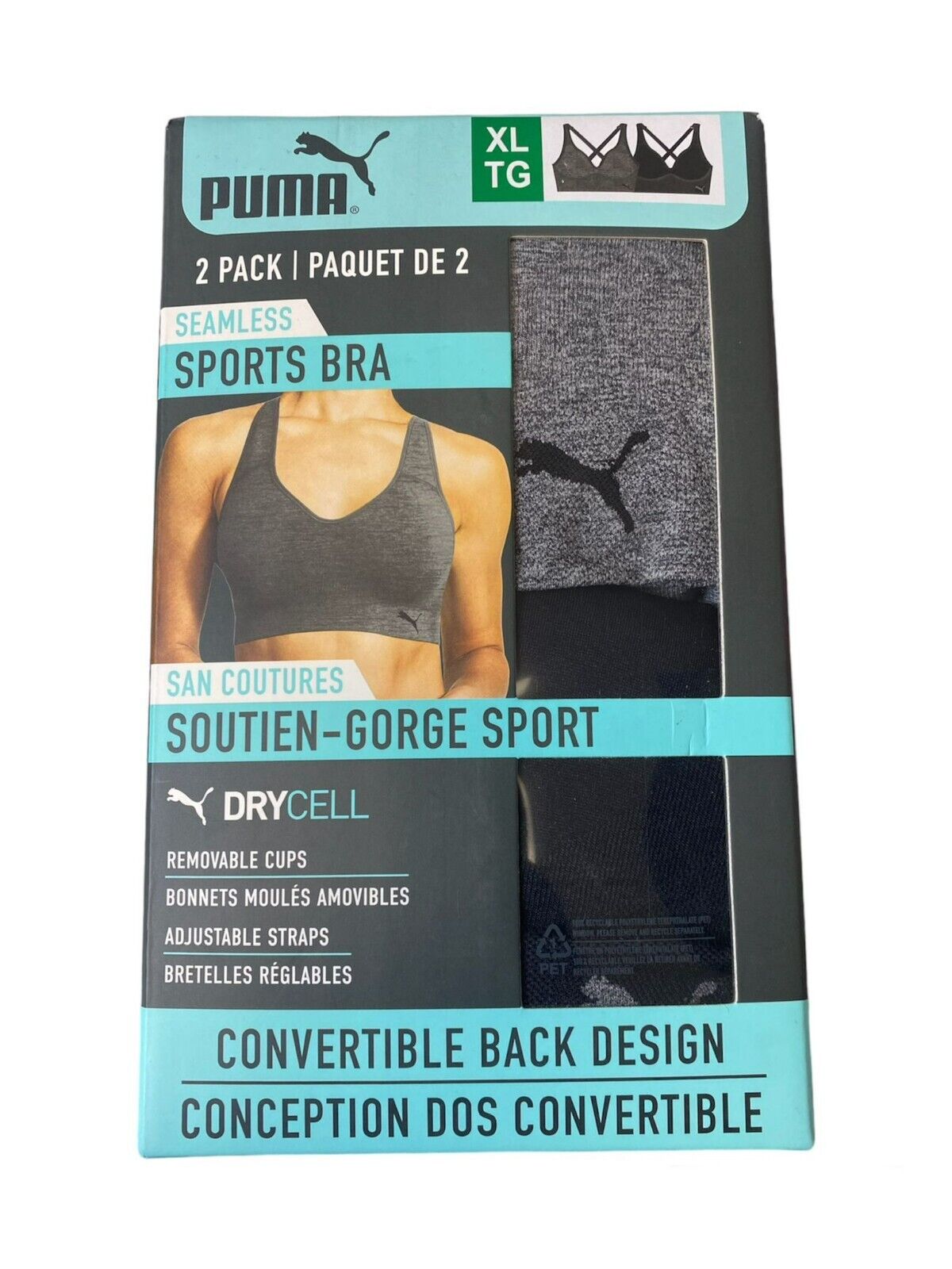 2-pack seamless sports bras