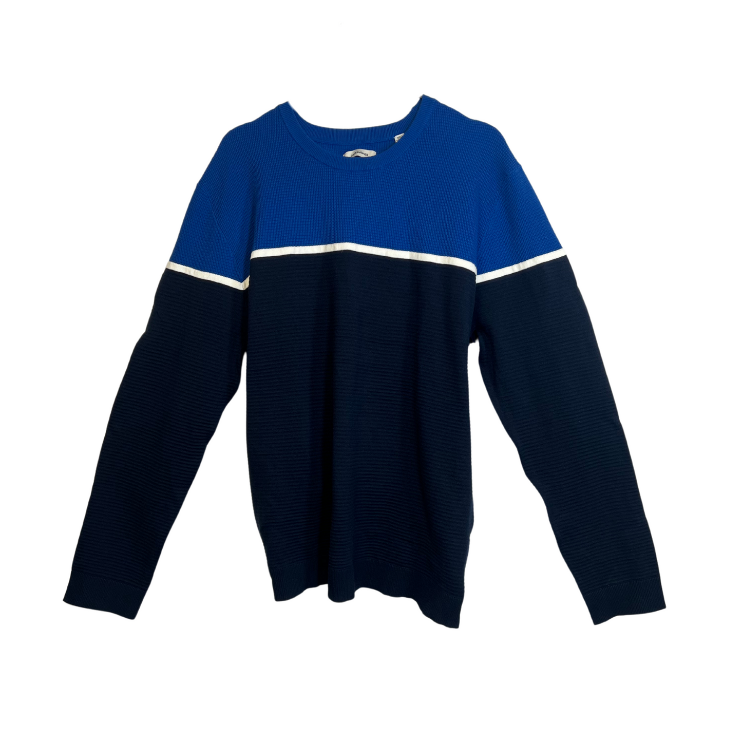 Pull en tricot bleu pour hommes - M