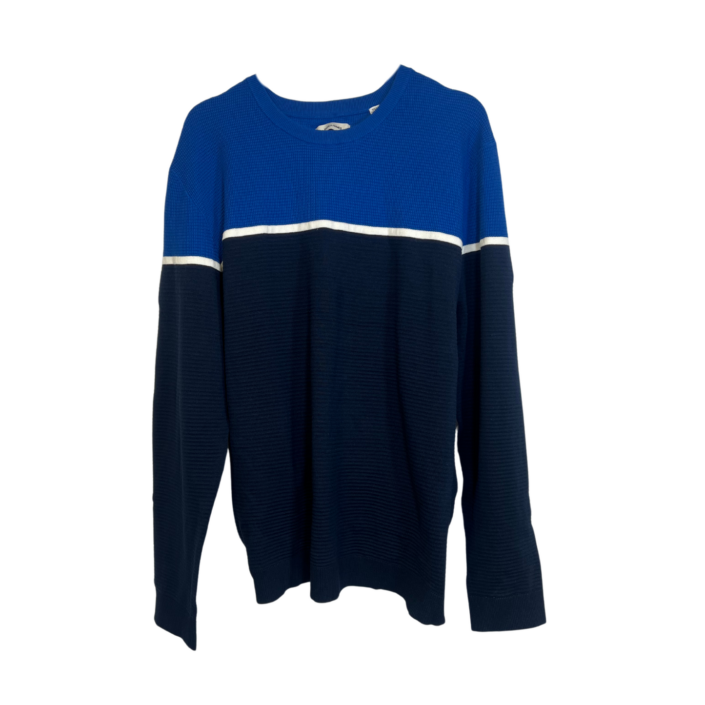 Pull en tricot bleu pour hommes - M