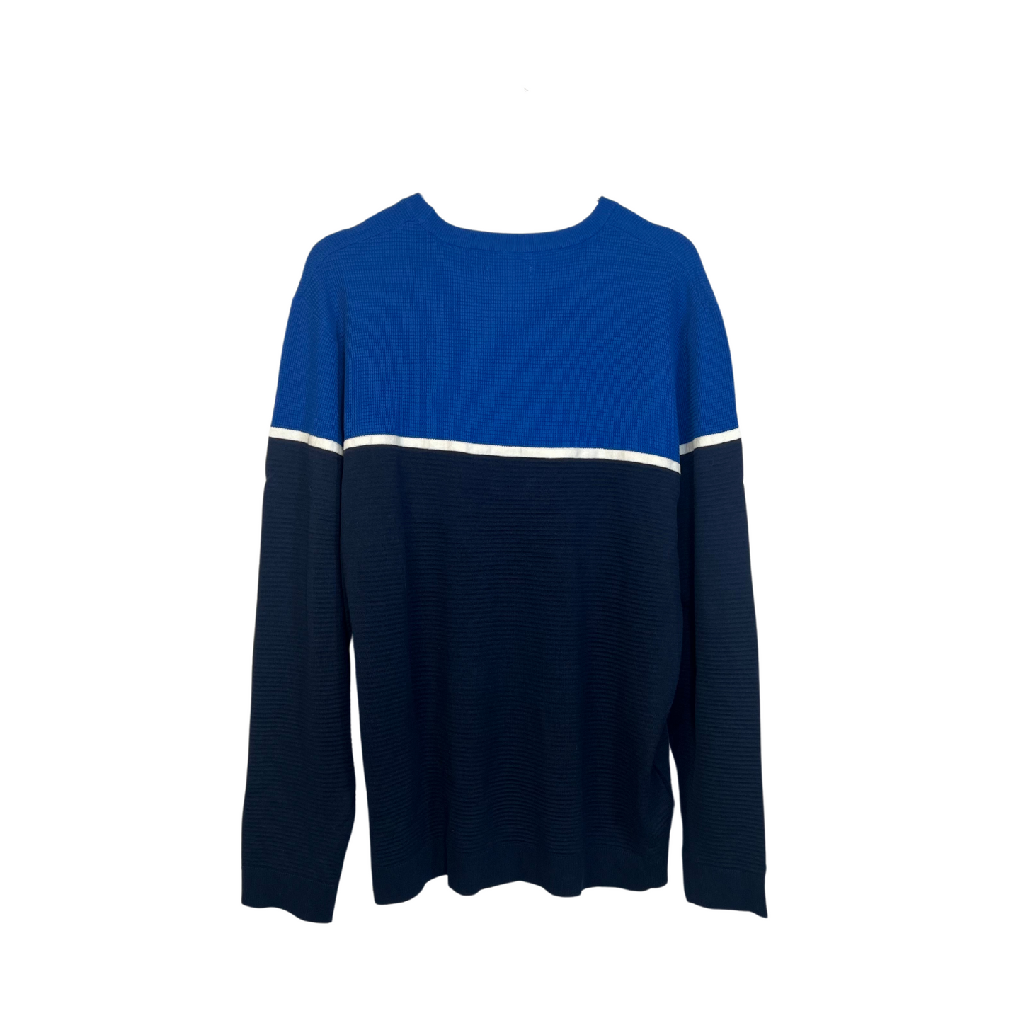 Pull en tricot bleu pour hommes - M